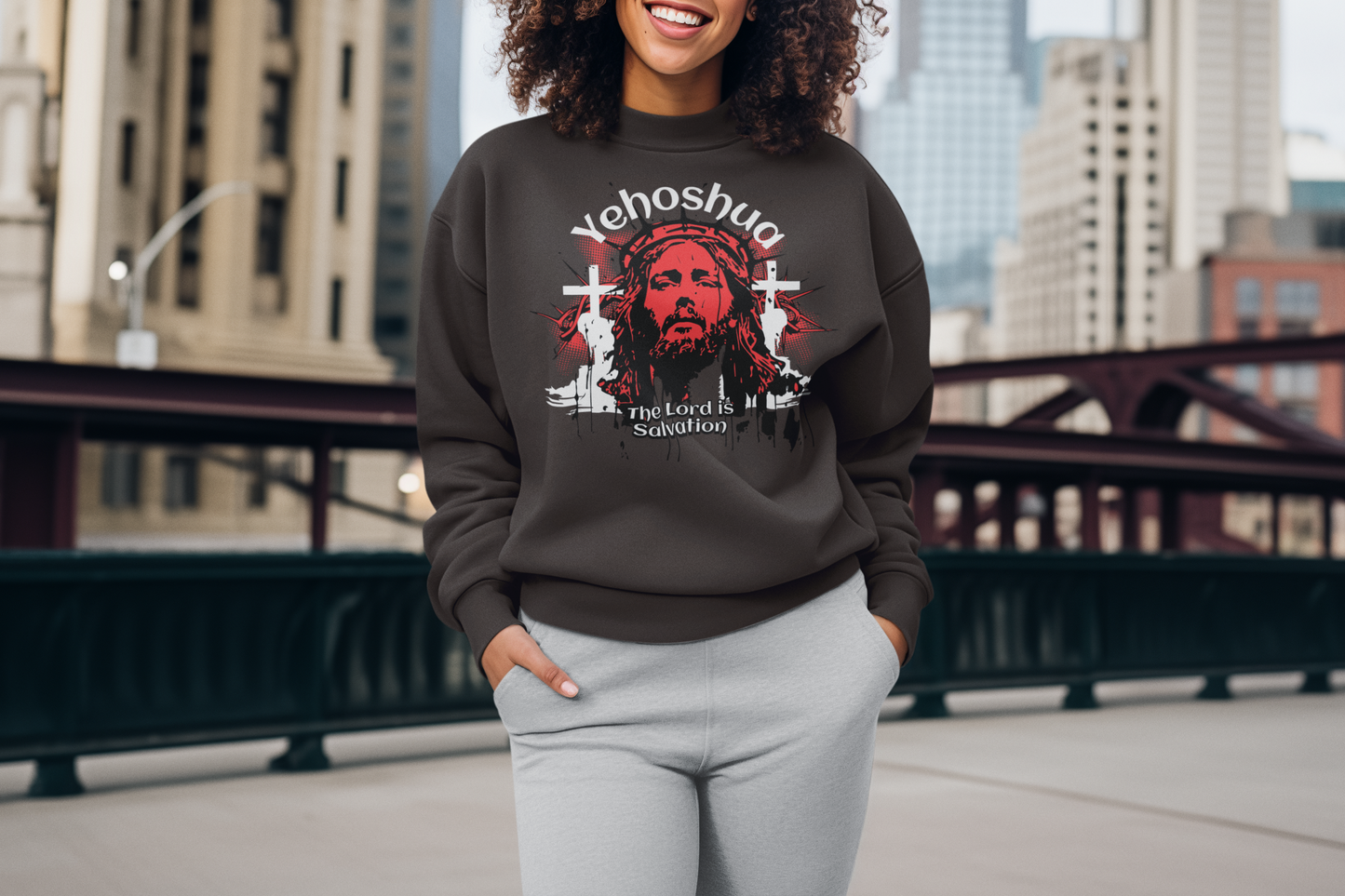 Yehoshua Lord is salvation, Christian Apparel, Motivational Gift, Religious Clothing, Layering Essential, Faith-Based Fashion