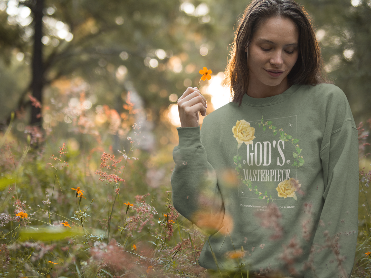 God's Masterpiece Long Sleeve Tee, Faith-Based Apparel, Gift for Women, Spiritual Wear, Spring Fashion, Inspirational Shirt