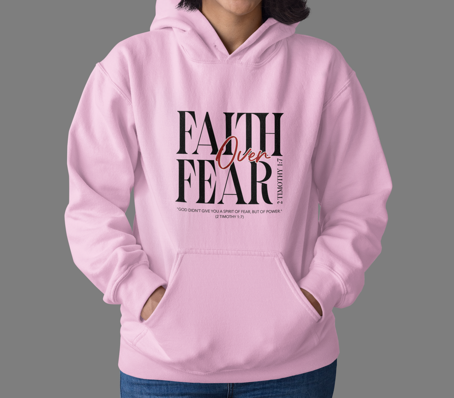 Faith Over Fear Hoodie | Inspirational Sweatshirt for Comfort and Courage, Perfect for Everyday Wear, Gift for Friends, Motivational