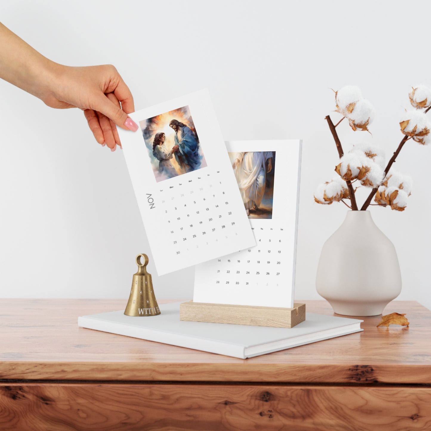 2025 Vertical Desk Calendar, Minimalist Art Calendar, Home Office Decor, Gift for Organizers, Modern Desk Accessory