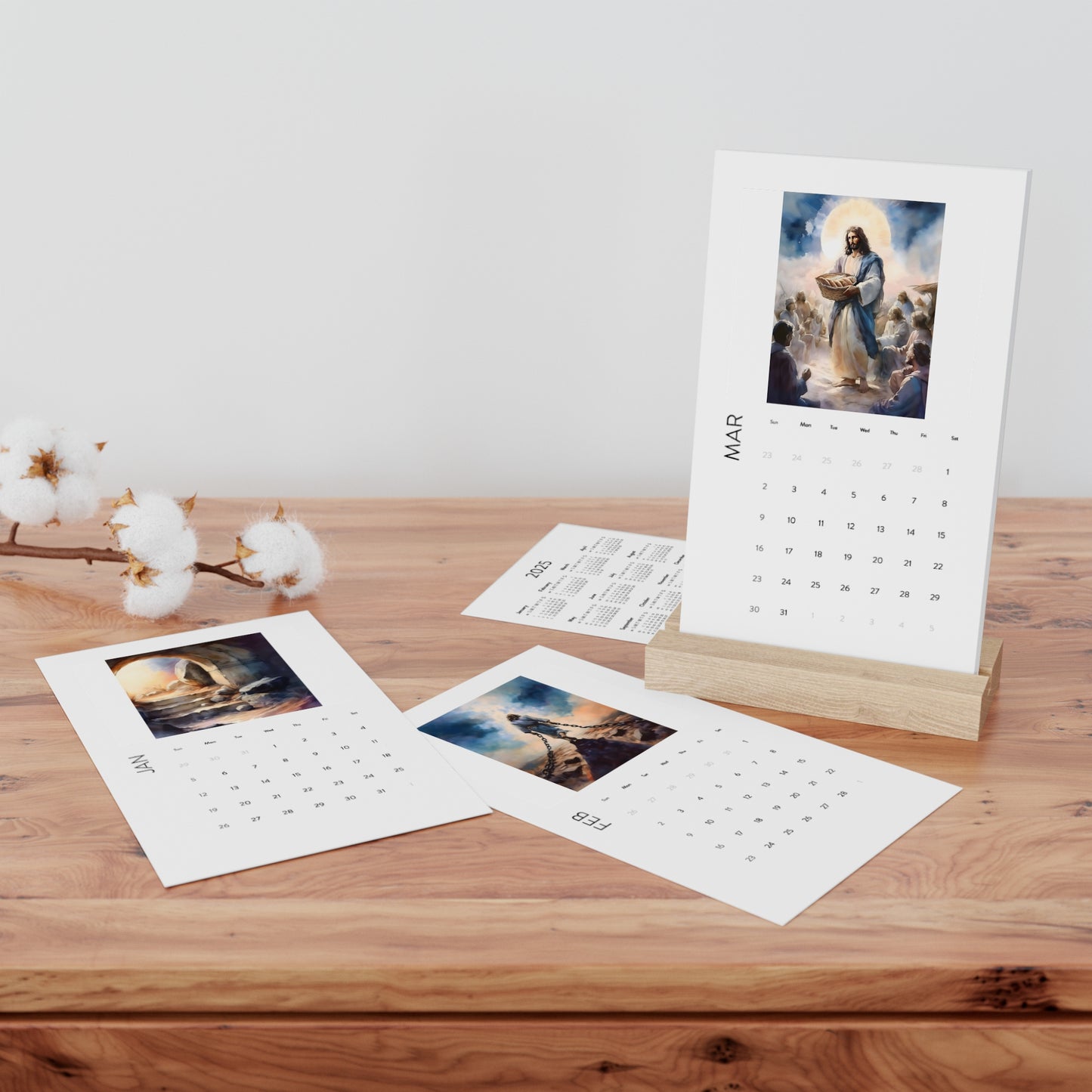 2025 Vertical Desk Calendar, Minimalist Art Calendar, Home Office Decor, Gift for Organizers, Modern Desk Accessory