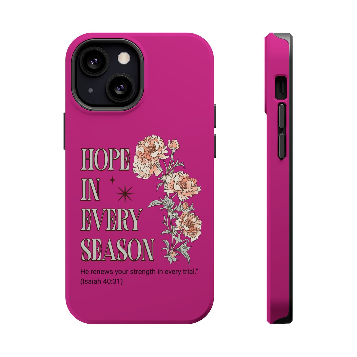 Inspirational Floral Magnetic Tough Case - "Hope in Every Season"