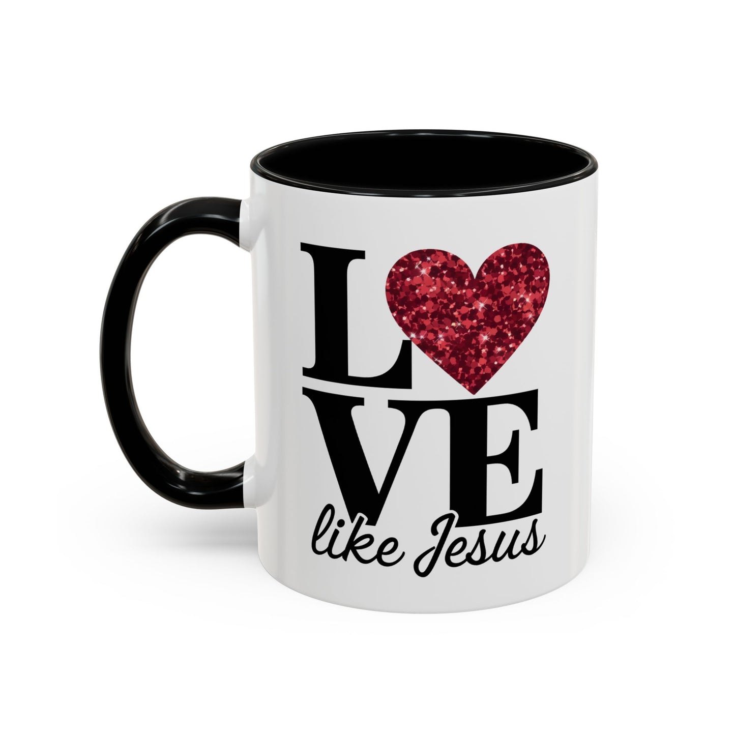 Inspirational Love Mug - Heart Design, Perfect Gift for Christians, Quotes Mug, Coffee Lover's Gift, Decorate Your Kitchen