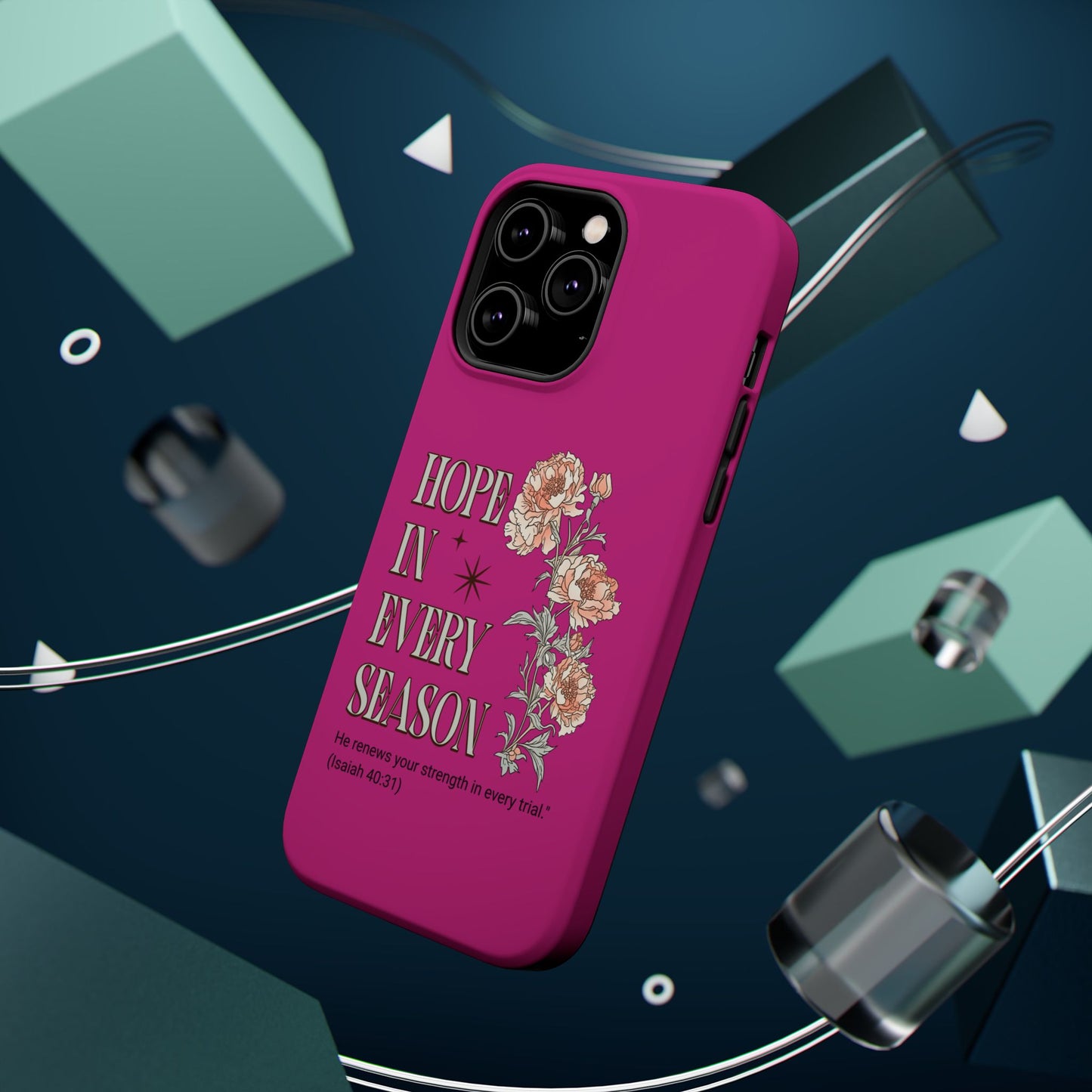 Inspirational Floral Magnetic Tough Case - "Hope in Every Season"