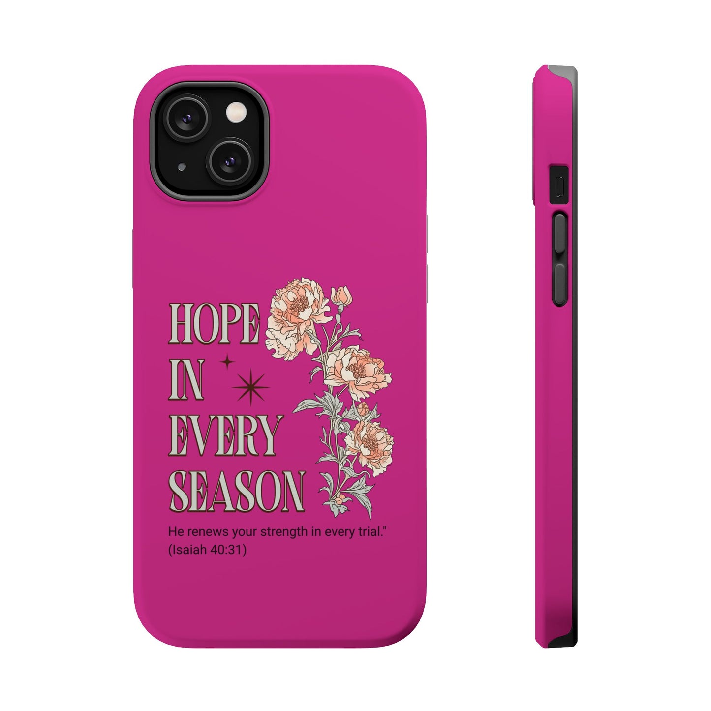 Inspirational Floral Magnetic Tough Case - "Hope in Every Season"