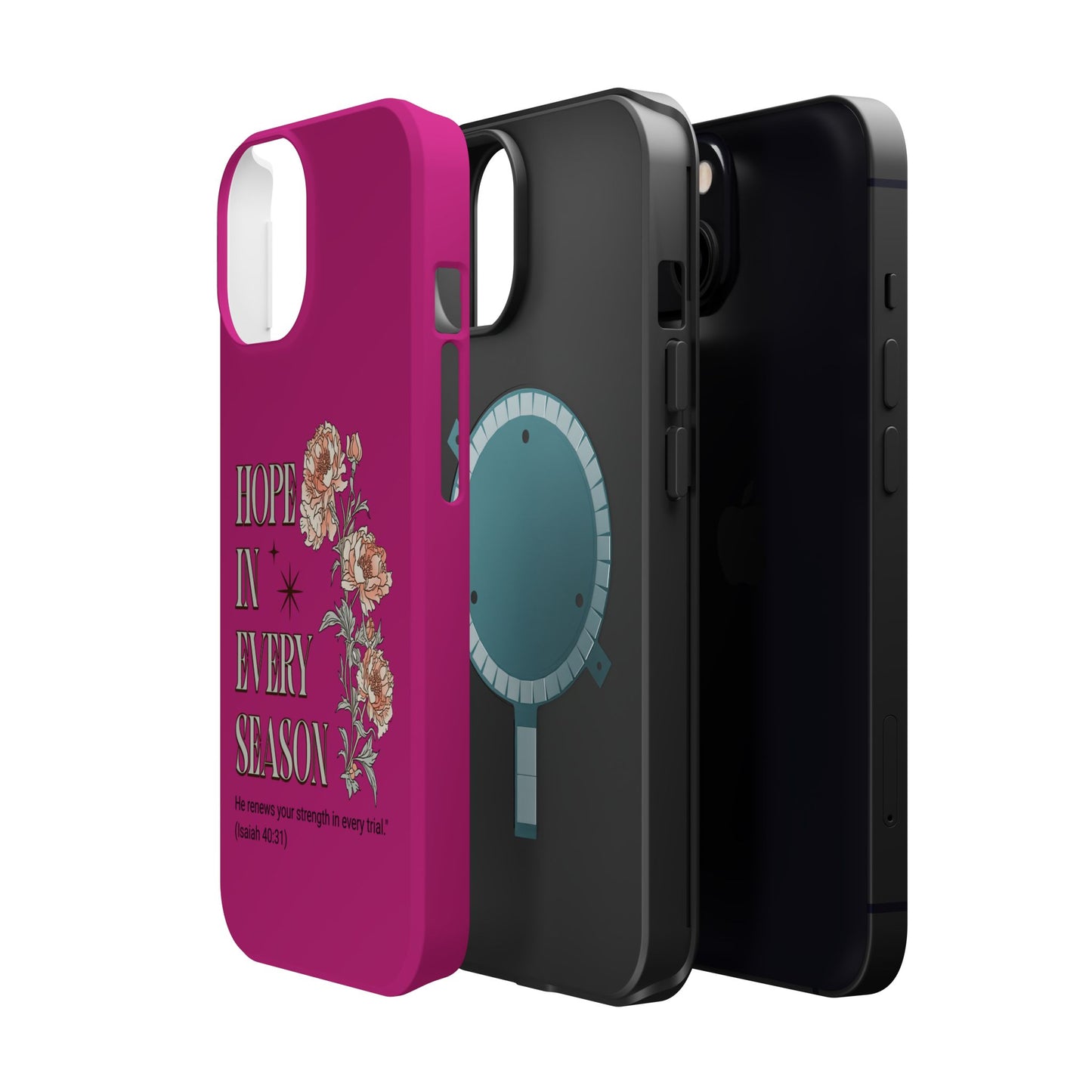 Inspirational Floral Magnetic Tough Case - "Hope in Every Season"