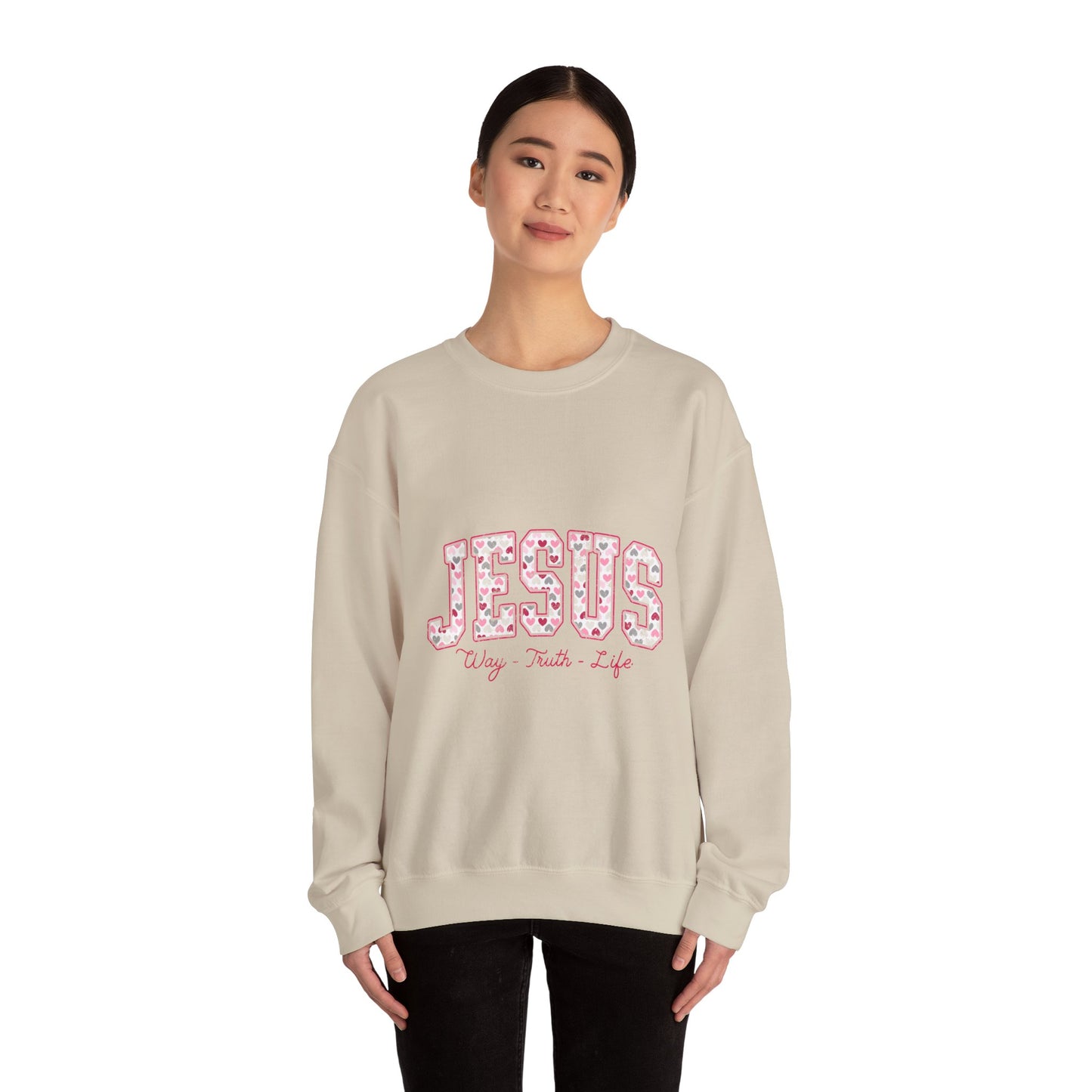 Inspirational Jesus Crewneck Sweatshirt - Faith-Based Apparel, Christian Gift, Cozy Style, Casual Wear, Spiritual Vibe
