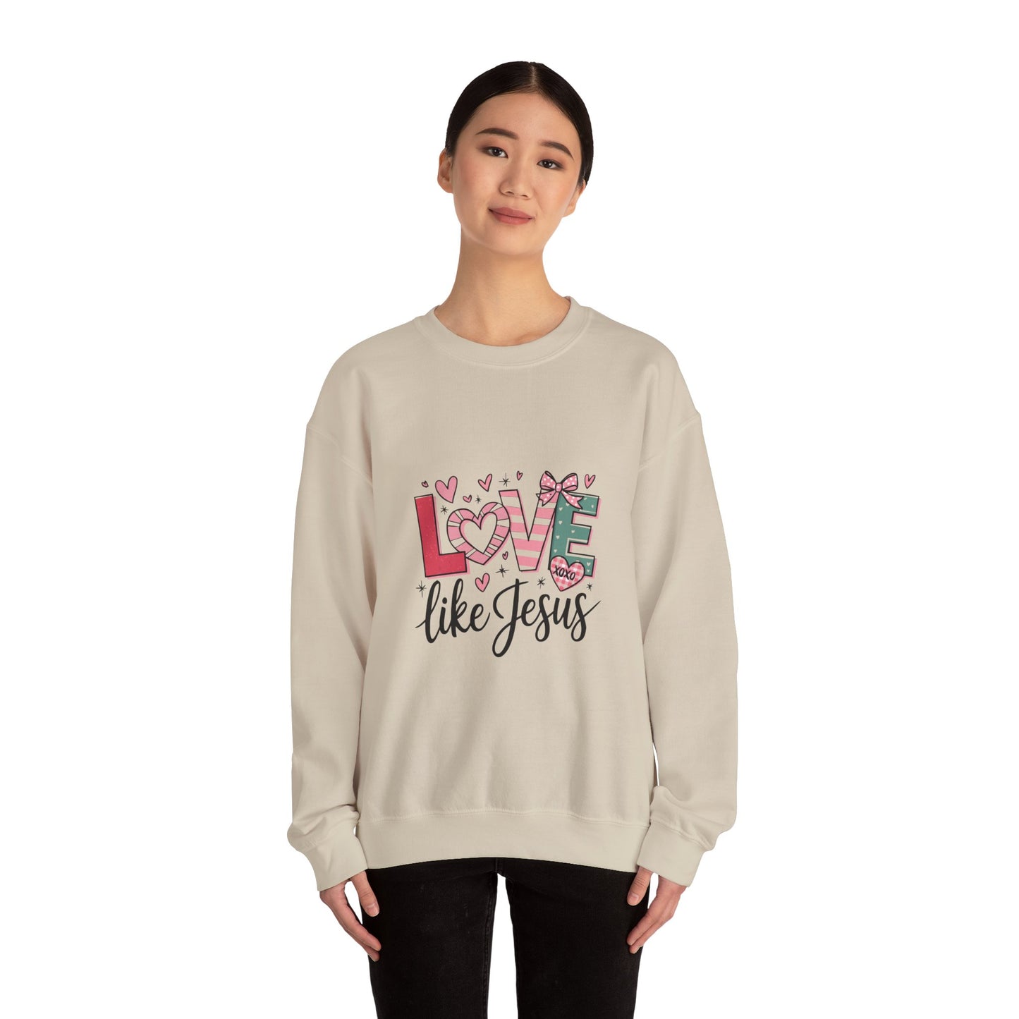 Love Like Jesus Sweatshirt, Cozy Unisex Crewneck, Christian Gift, Inspirational Apparel, Faith-Based Fashion, Spring & Winter Wear