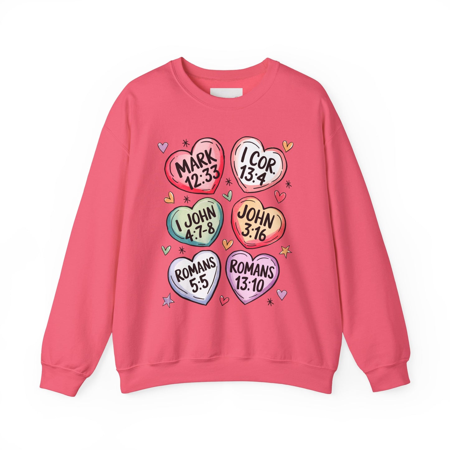 Faith & Love Crewneck Sweatshirt, Cozy Scripture Sweatshirt for Religious Gatherings, Inspirational Gift, Church Outing, Daily Comfort