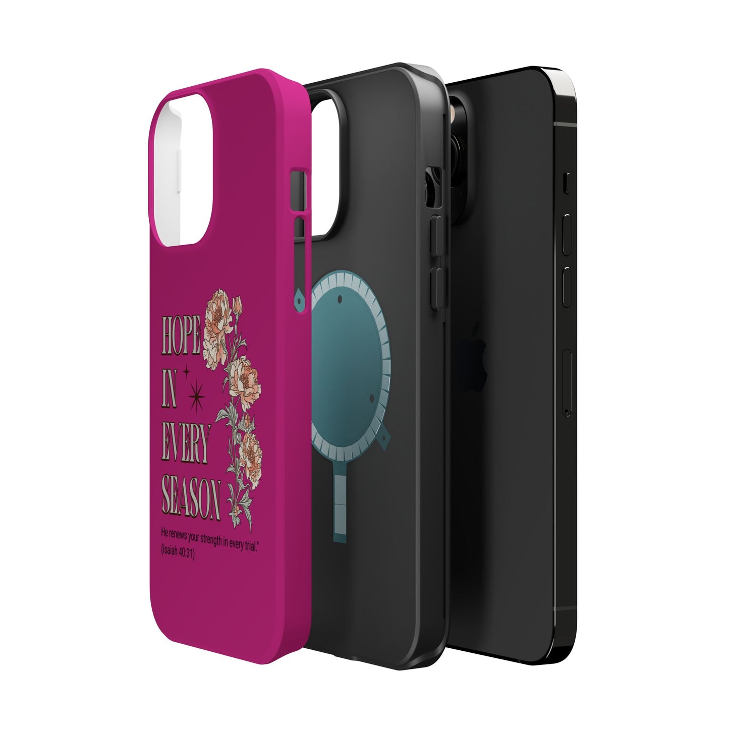 Inspirational Floral Magnetic Tough Case - "Hope in Every Season"