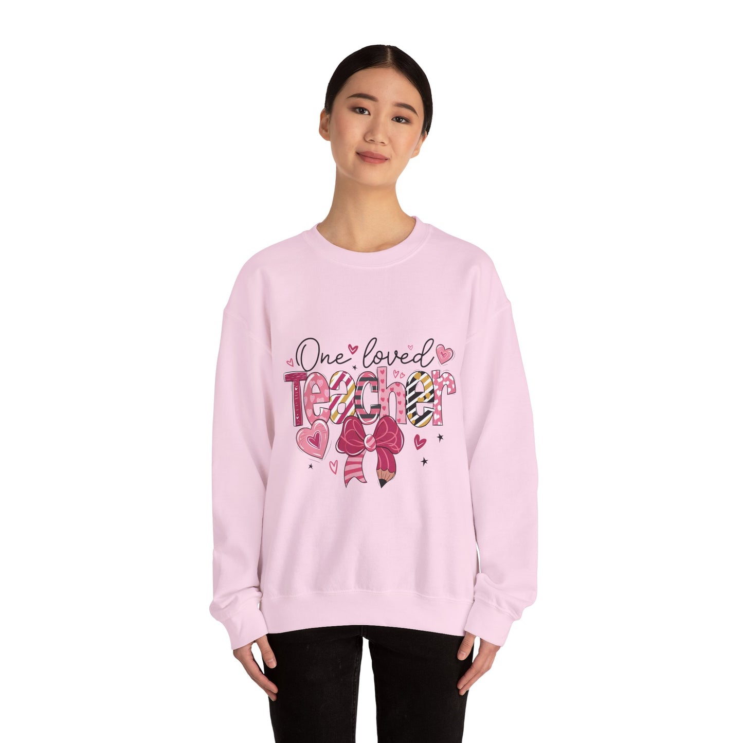 One Loved Teacher Sweatshirt, Gift for Teacher, Educational Apparel, Teacher Appreciation, Classroom Style, Unisex Crewneck