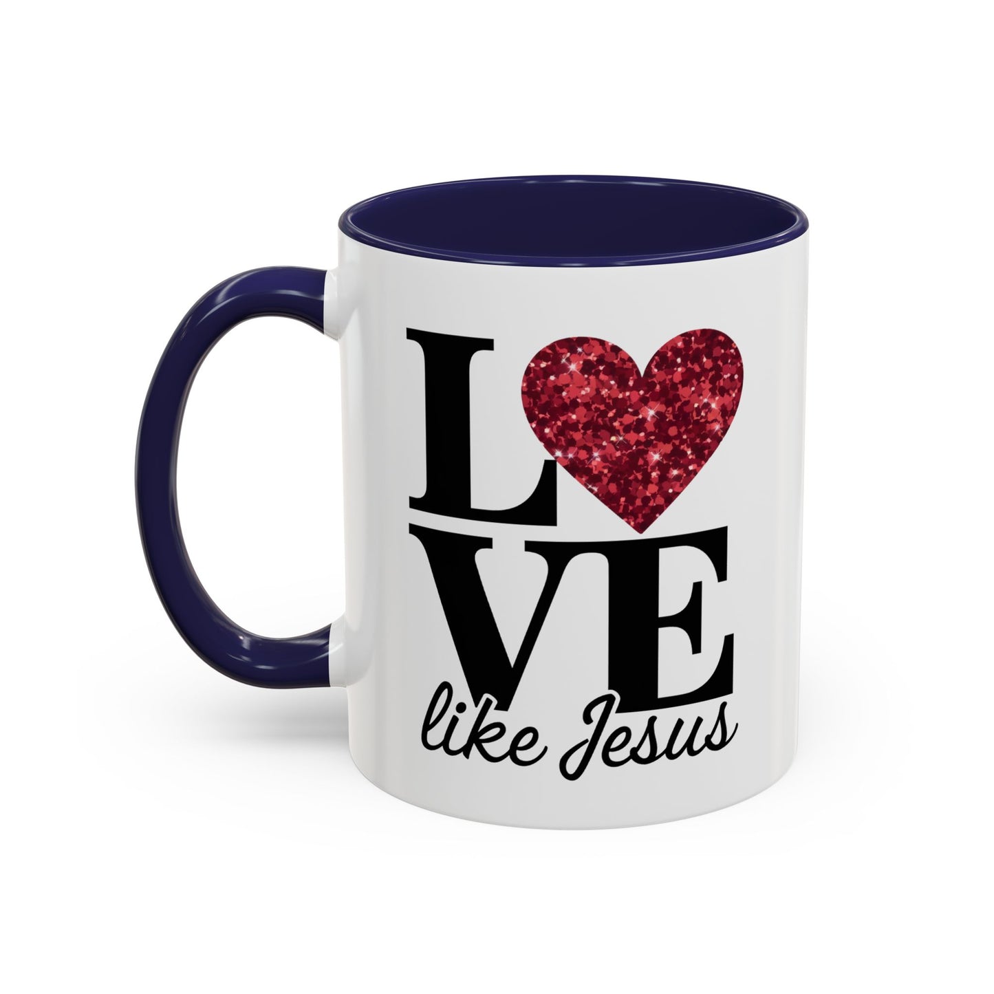 Inspirational Love Mug - Heart Design, Perfect Gift for Christians, Quotes Mug, Coffee Lover's Gift, Decorate Your Kitchen