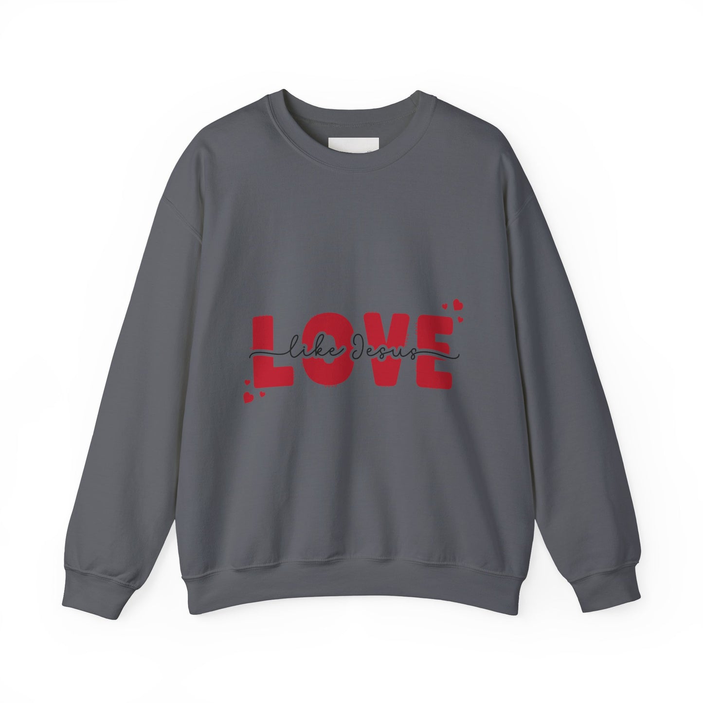 Love Like Jesus Crewneck Sweatshirt - Cozy Christian Apparel for Everyday Faith, Perfect for Gifts, Church Events, Valentine's Day