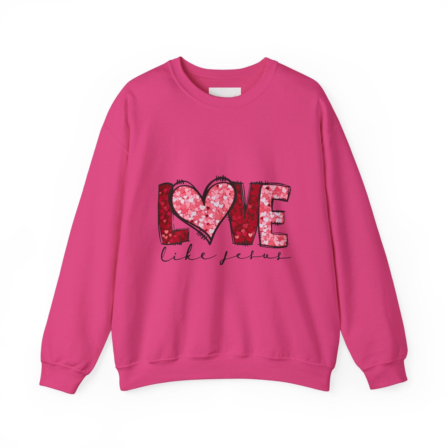 Love Like Jesus Crewneck Sweatshirt, Cozy Unisex Sweatshirt, Christian Apparel, Valentine's Day Gift, Faith-Based Style, Everyday Comfort