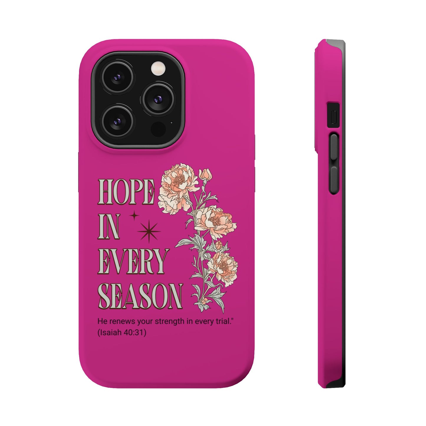 Inspirational Floral Magnetic Tough Case - "Hope in Every Season"