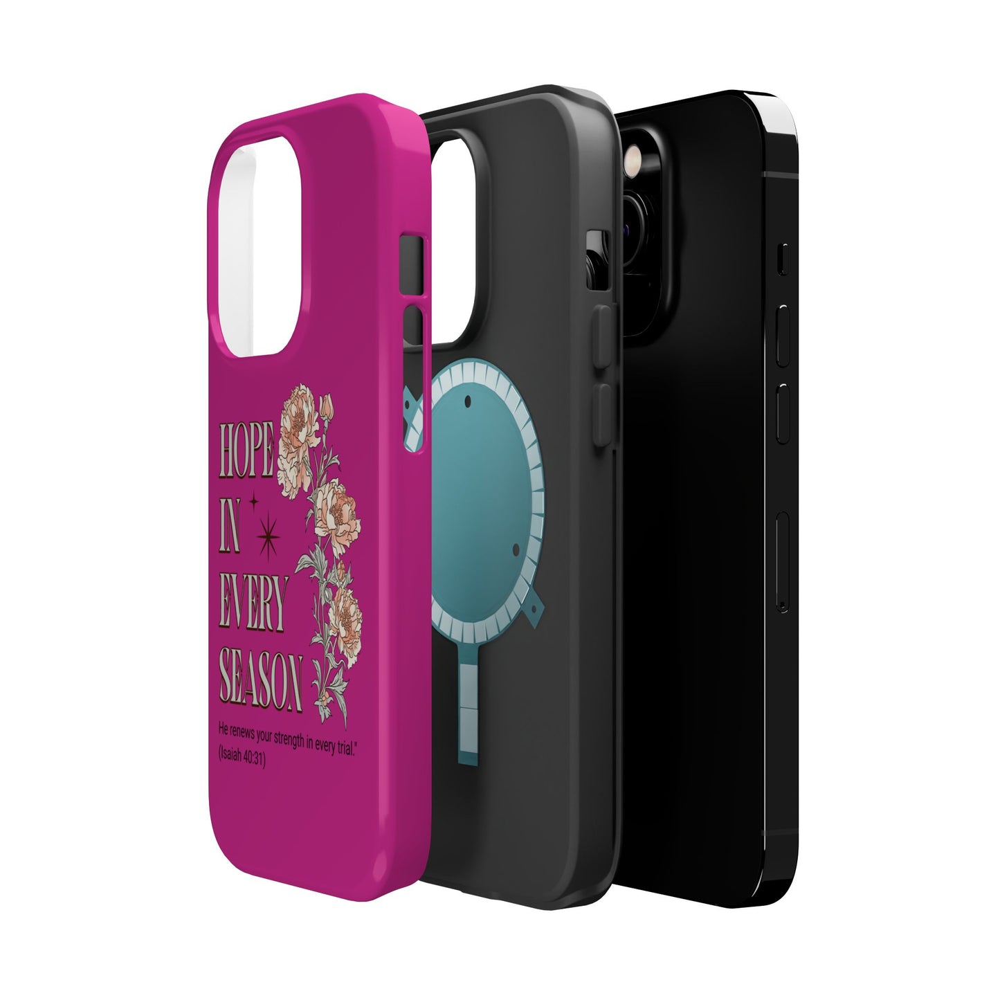 Inspirational Floral Magnetic Tough Case - "Hope in Every Season"