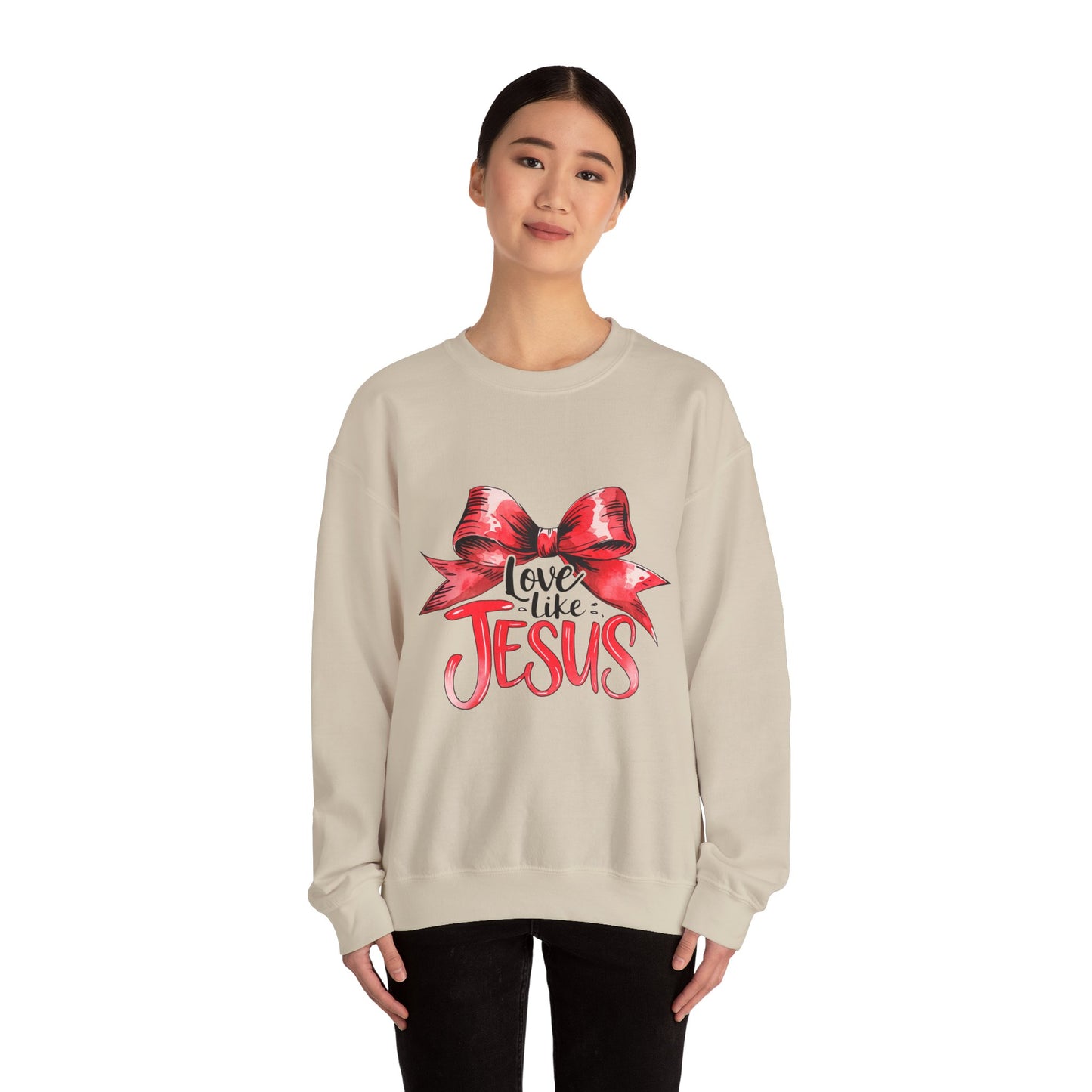 Love Like Jesus Sweatshirt | Inspirational Crewneck | Faith-Based Apparel | Christian Gift | Cozy Church Wear, Religious Motivation,