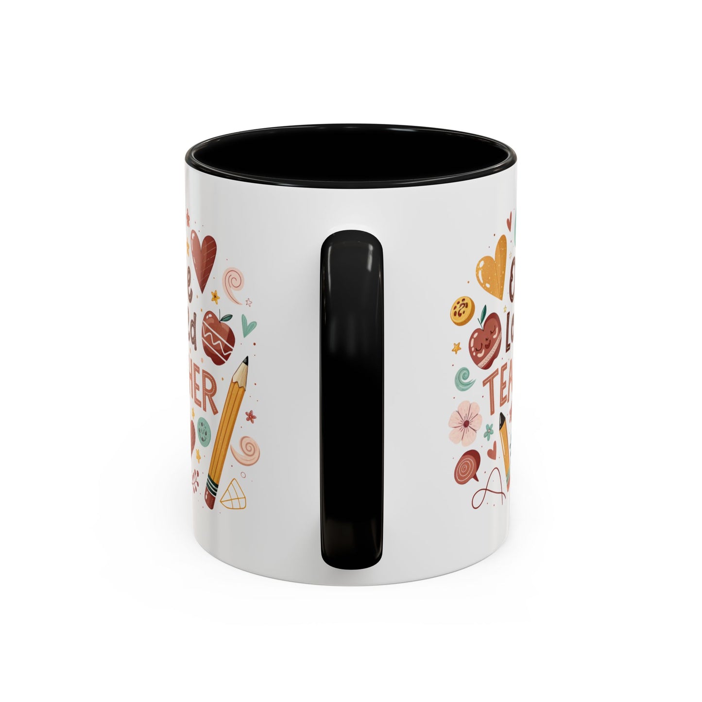 Teacher Appreciation Coffee Mug, Cute Gift for Educators, One Loved Teacher, Ideal for Birthdays and Holidays, Fun and Colorful
