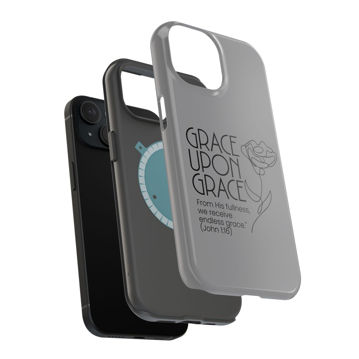 Inspirational Magnetic Phone Case - 'Grace Upon Grace' Design