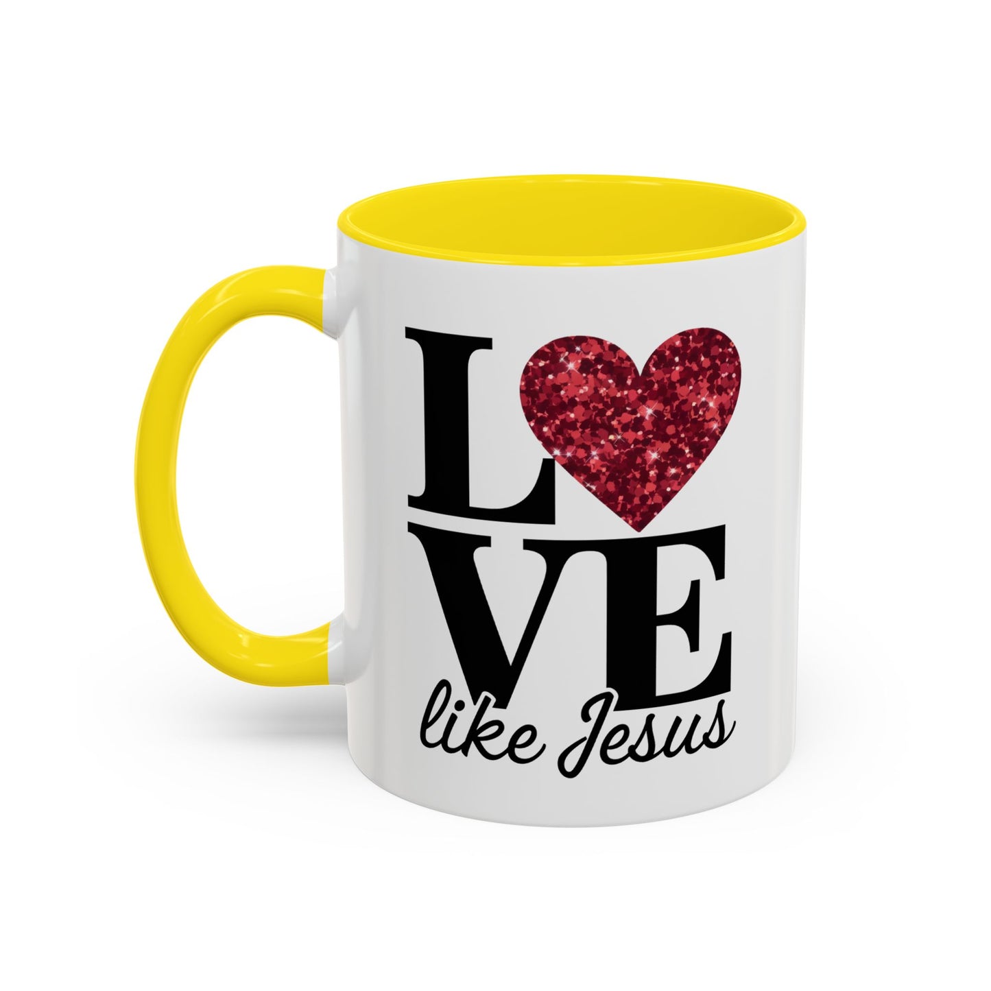 Inspirational Love Mug - Heart Design, Perfect Gift for Christians, Quotes Mug, Coffee Lover's Gift, Decorate Your Kitchen