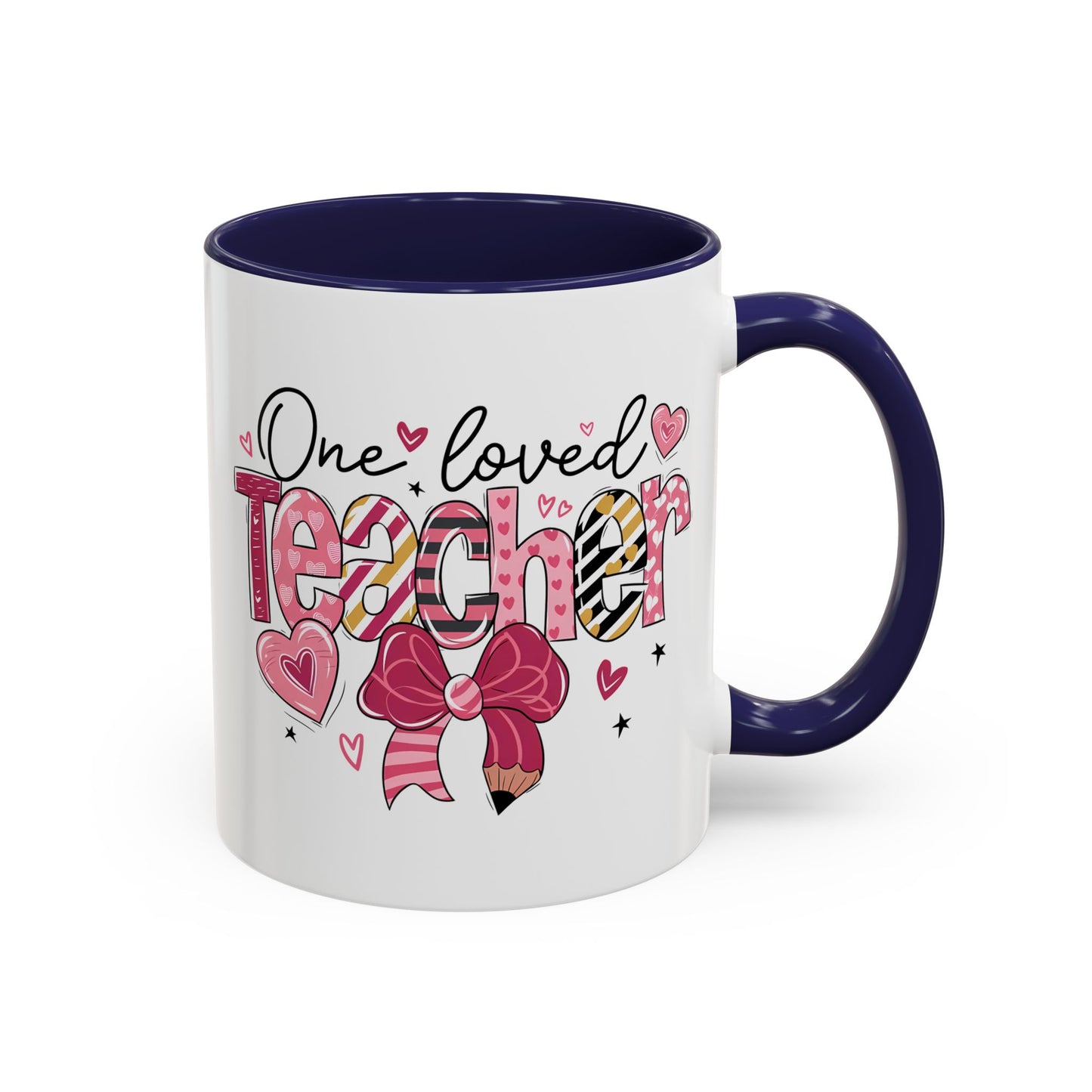 Cute Teacher Coffee Mug - One Loved Teacher Gift, Teacher Appreciation, Back to School, Inspirational Mug, Classroom Decor