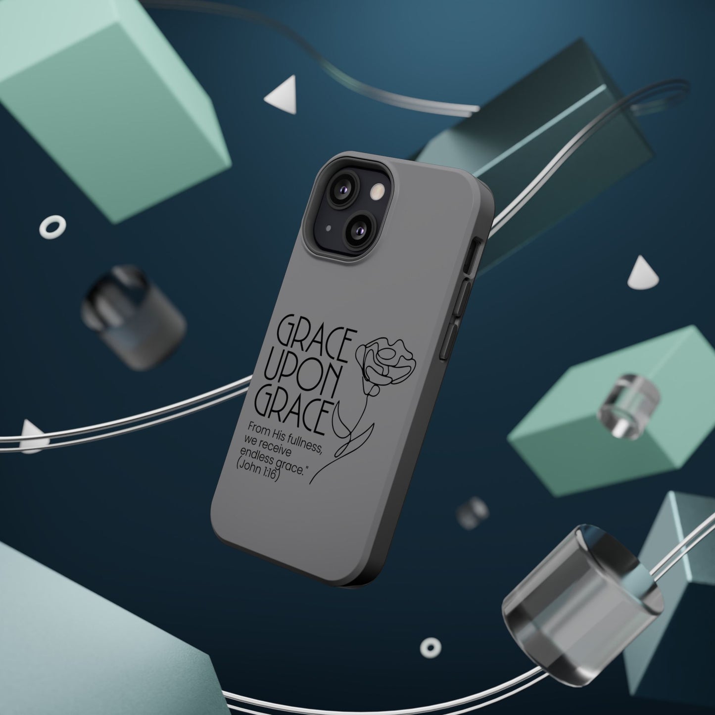 Inspirational Magnetic Phone Case - 'Grace Upon Grace' Design