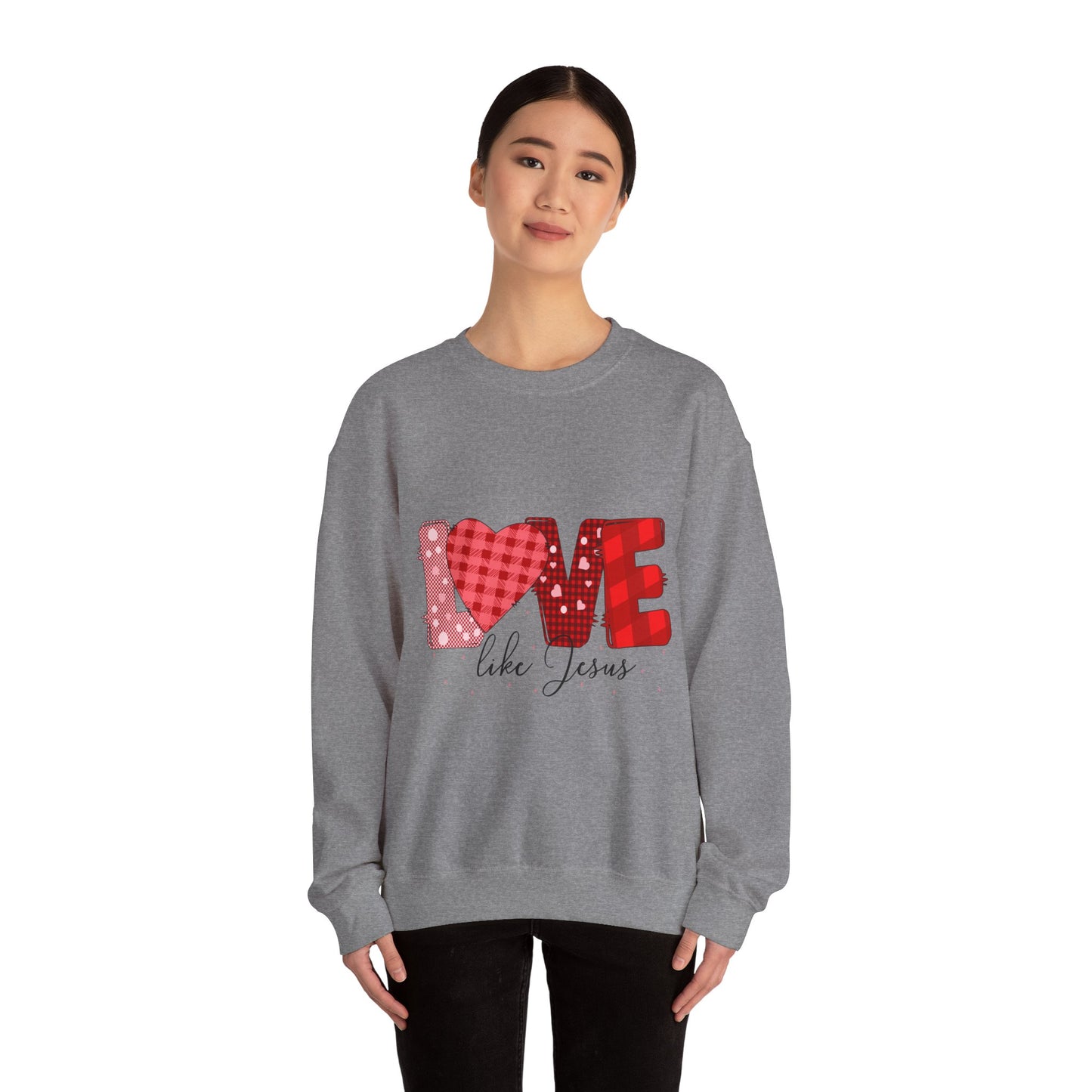 Love Like Jesus Sweatshirt | Cozy Crewneck for Faith & Love | Perfect for Easter, Valentine's Day, Christian Gifts, Casual Wear, Bible Study