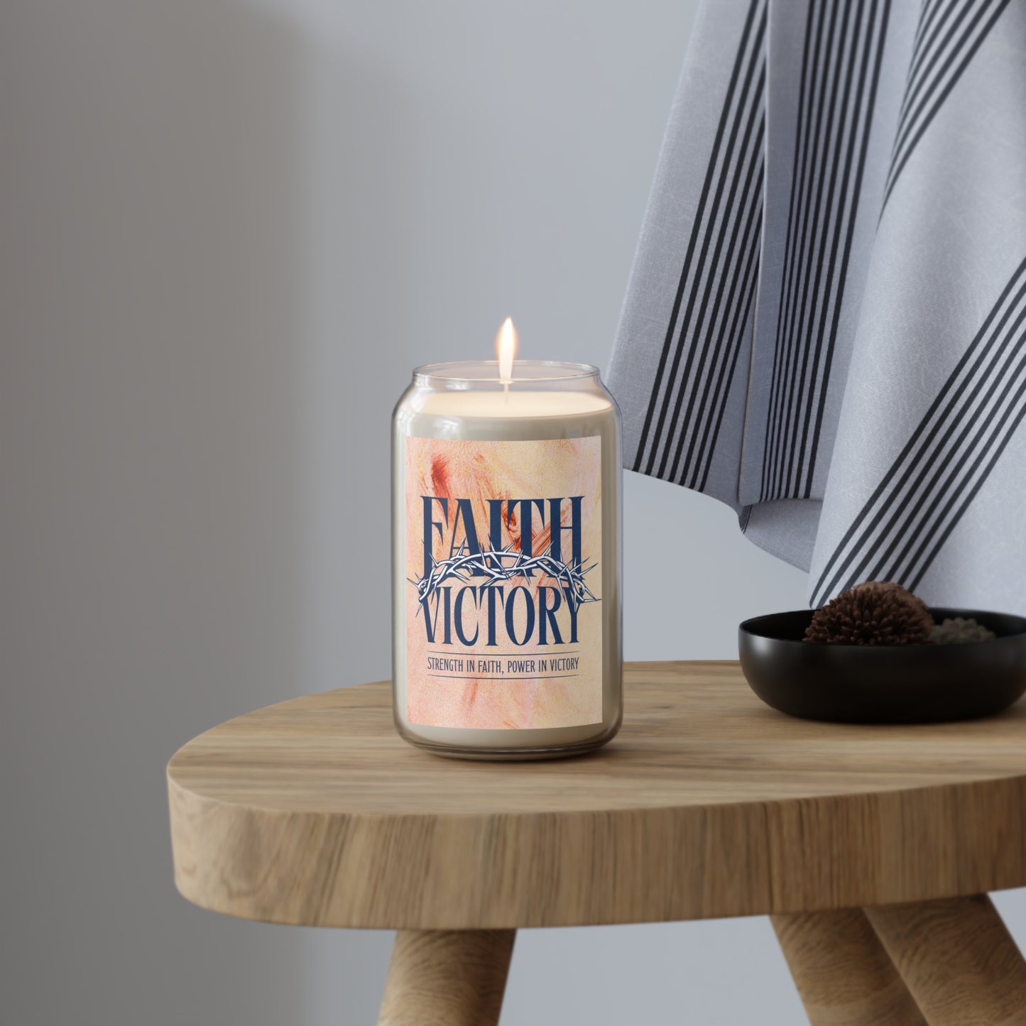 Faith & Victory Scented Candle | Inspirational Home Décor, Gift for Spirituality, Relaxation, Events, Housewarming