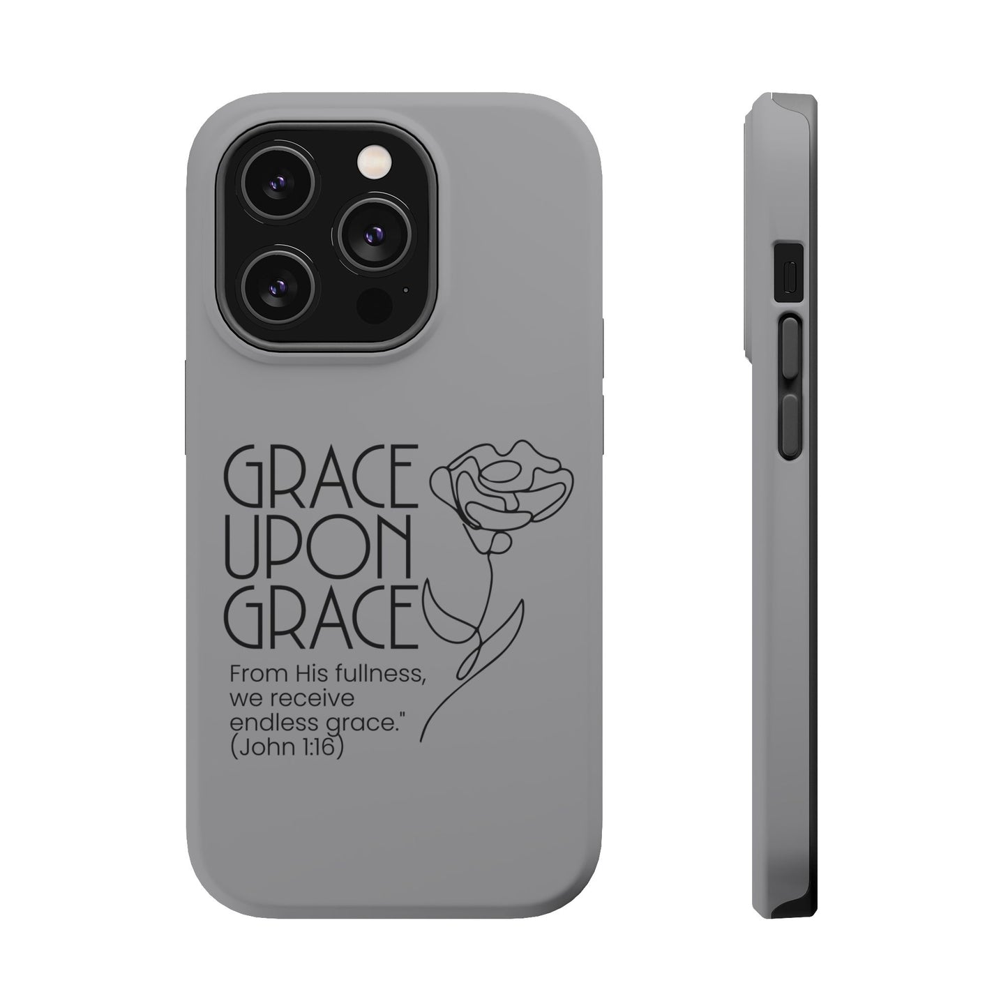 Inspirational Magnetic Phone Case - 'Grace Upon Grace' Design