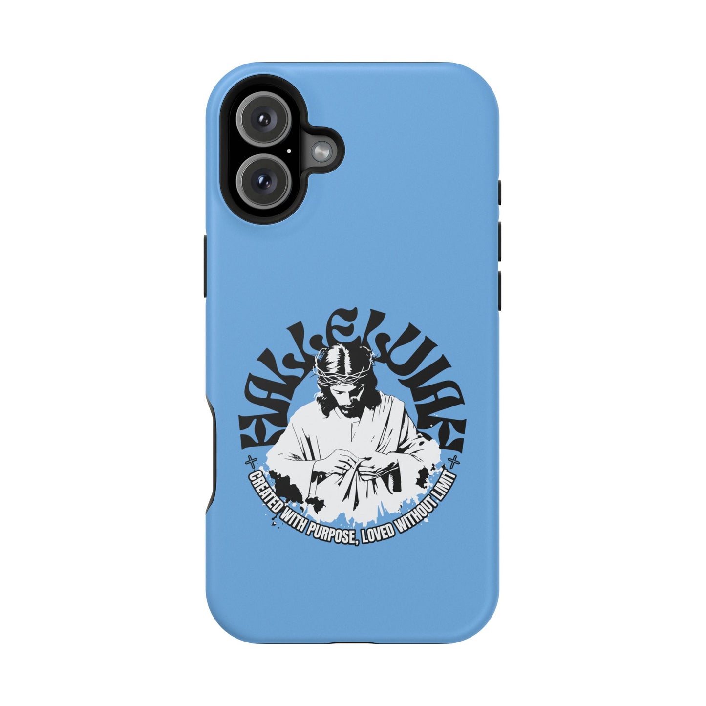 Durable Impact-Resistant Phone Case - 'Created with Purpose, Loved Without Limits' Design