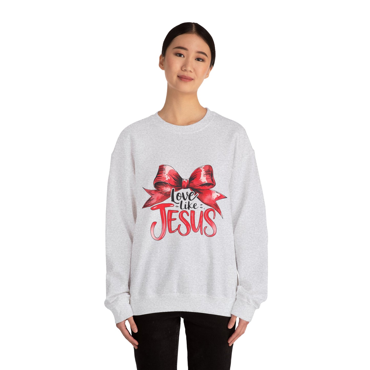 Love Like Jesus Sweatshirt | Inspirational Crewneck | Faith-Based Apparel | Christian Gift | Cozy Church Wear, Religious Motivation,