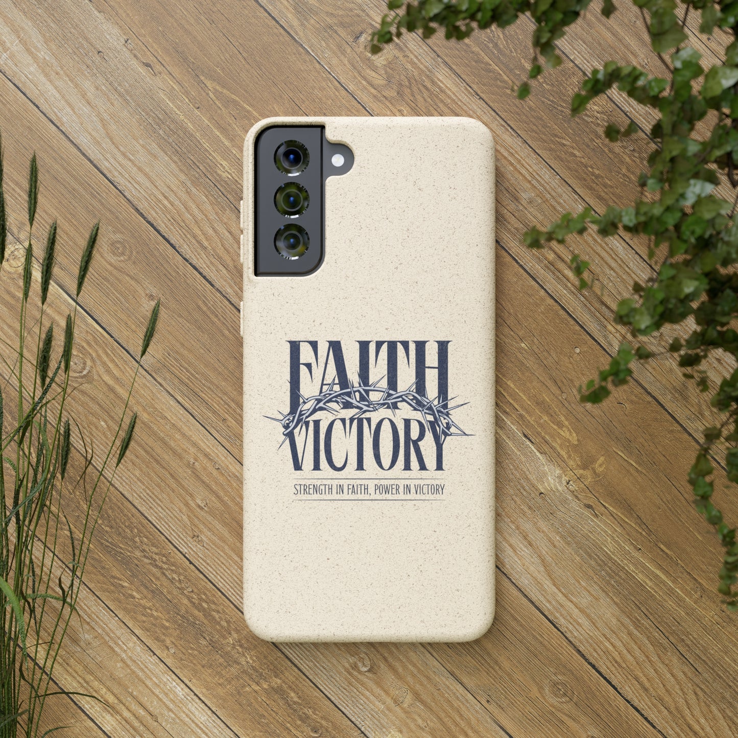 Biodegradable Phone Case - Faith & Victory Design