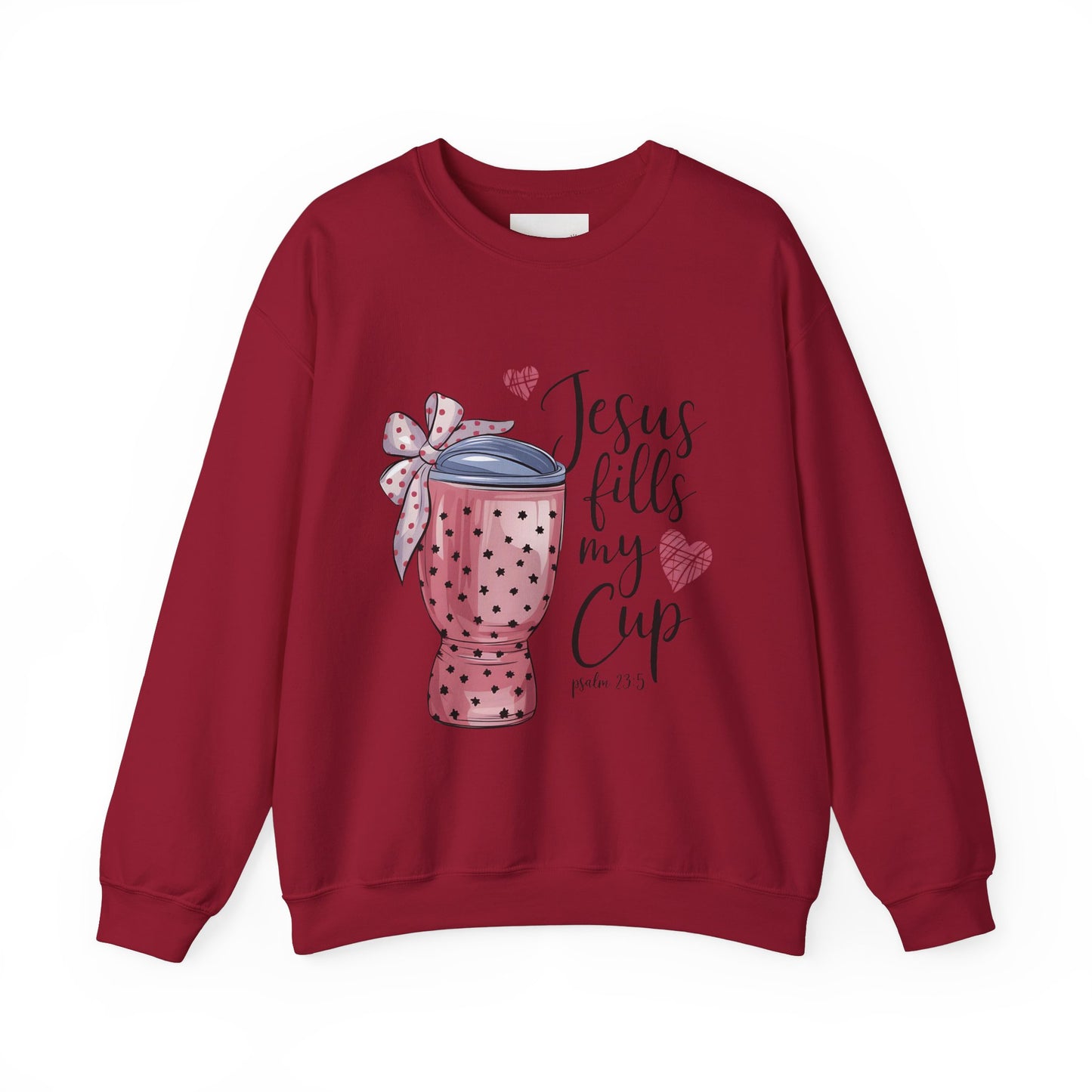 Inspirational Jesus Fills My Cup Sweatshirt, Cozy Christian Apparel, Faith-Based Gift, Religious Sweatshirt, Everyday Comfort