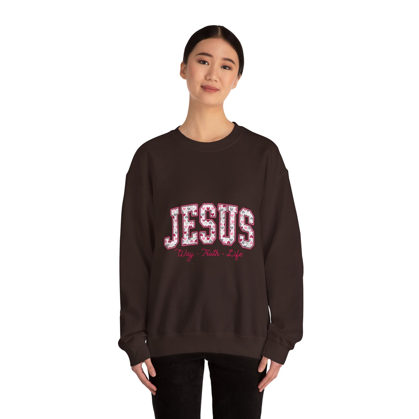 Inspirational Jesus Crewneck Sweatshirt - Faith-Based Apparel, Christian Gift, Cozy Style, Casual Wear, Spiritual Vibe