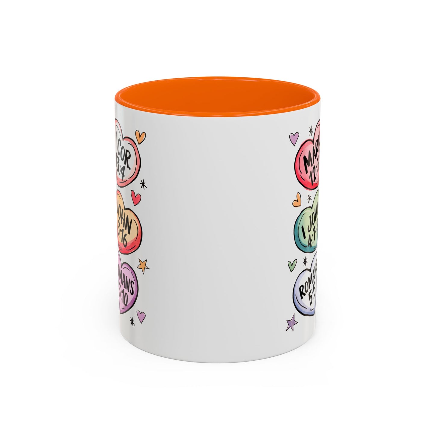 Colorful Bible Verse Coffee Mug | Cute Gift for Christians | Inspirational Drinkware | Heart Design | Faith-Based Tea Cups, Religious Gifts,