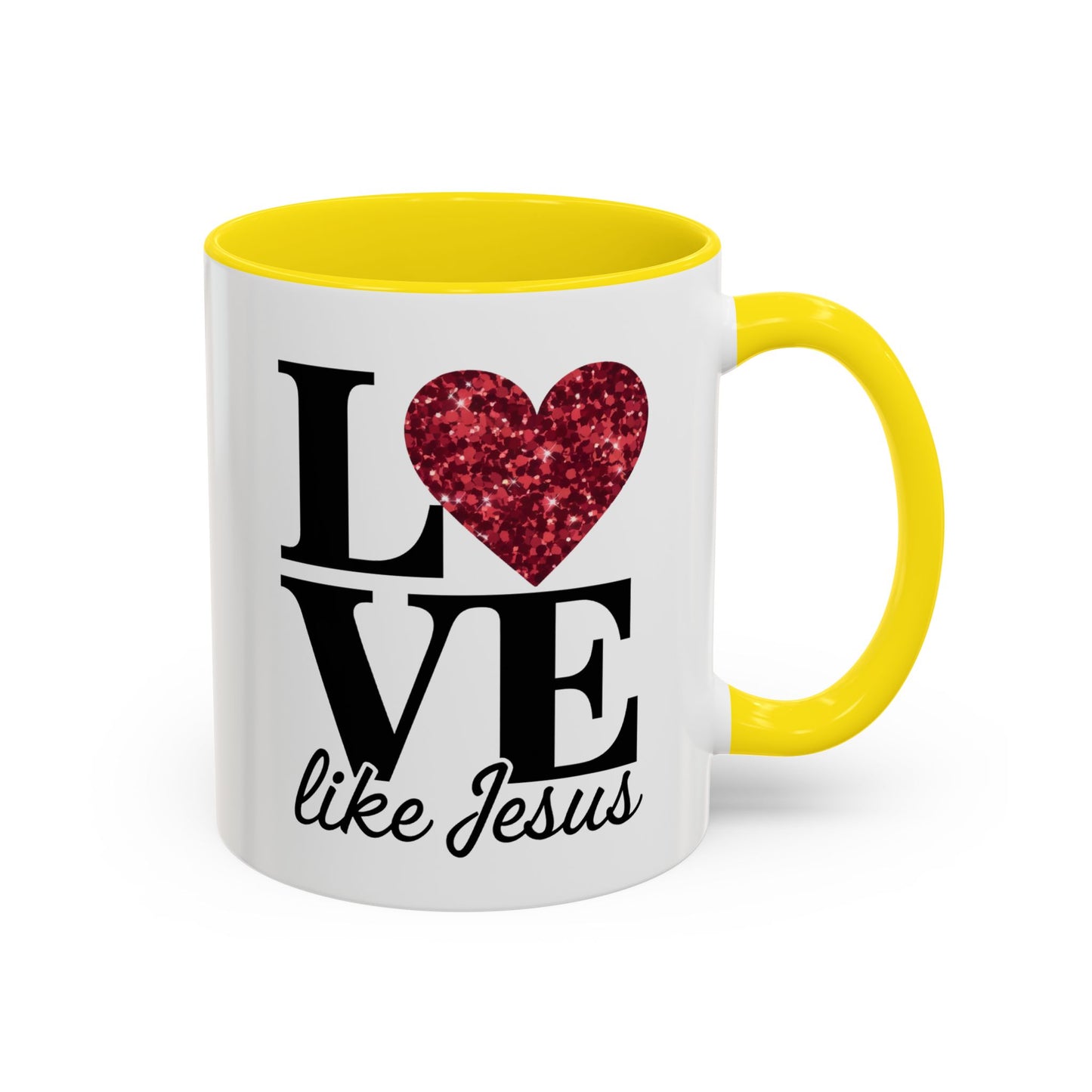 Inspirational Love Mug - Heart Design, Perfect Gift for Christians, Quotes Mug, Coffee Lover's Gift, Decorate Your Kitchen