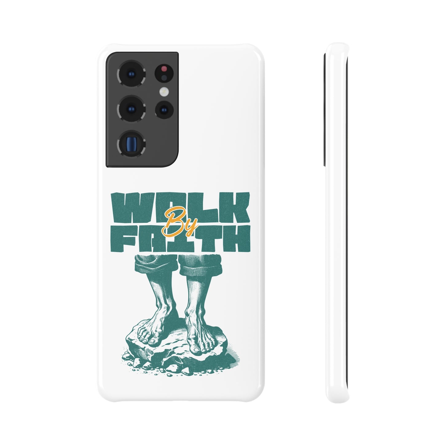 Inspirational Slim Snap Case - "Walk By Faith" Mobile Cover