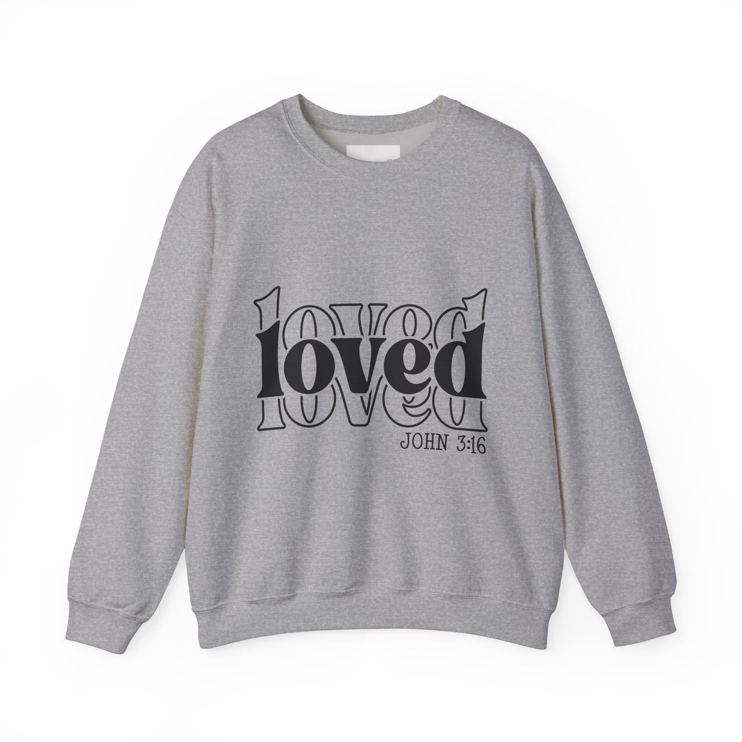 Loved Crewneck Sweatshirt | Cozy Christian Apparel, Perfect for Faith Events, Gift for Her, Church Outfits, Inspirational Fashion