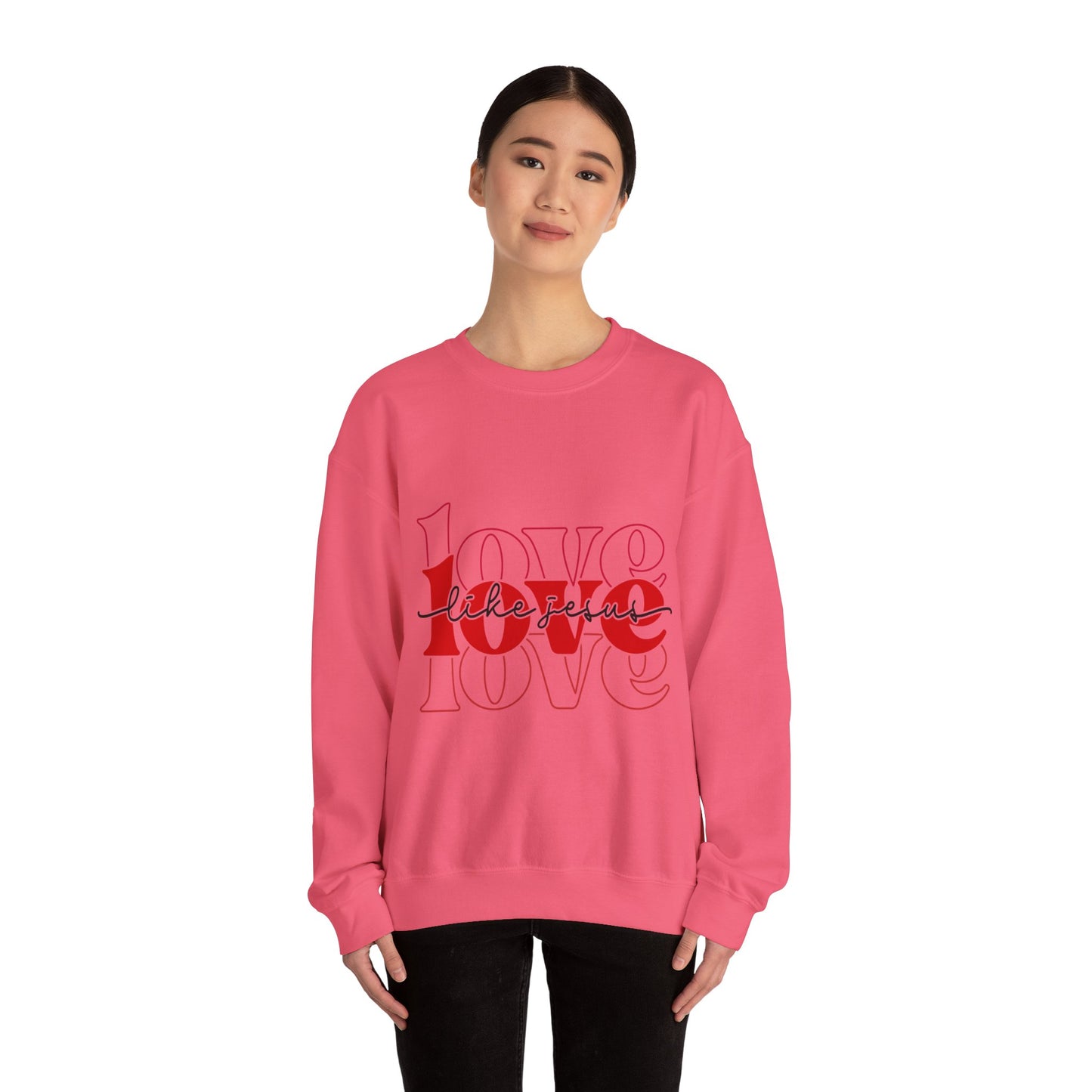 Love Like Jesus Unisex Crewneck Sweatshirt, Cozy Gift for Friends, Casual Wear, Birthday, Valentine's Day, Friendship Apparel