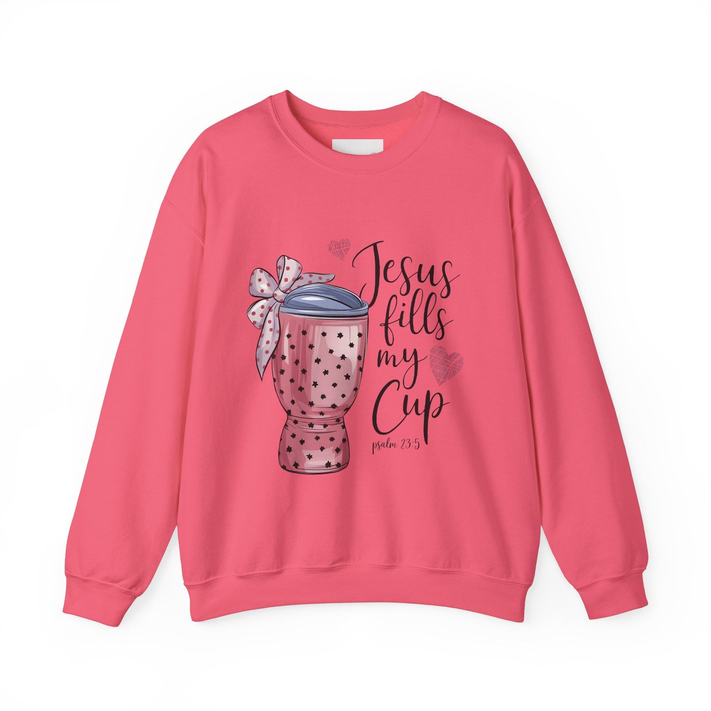 Inspirational Jesus Fills My Cup Sweatshirt, Cozy Christian Apparel, Faith-Based Gift, Religious Sweatshirt, Everyday Comfort