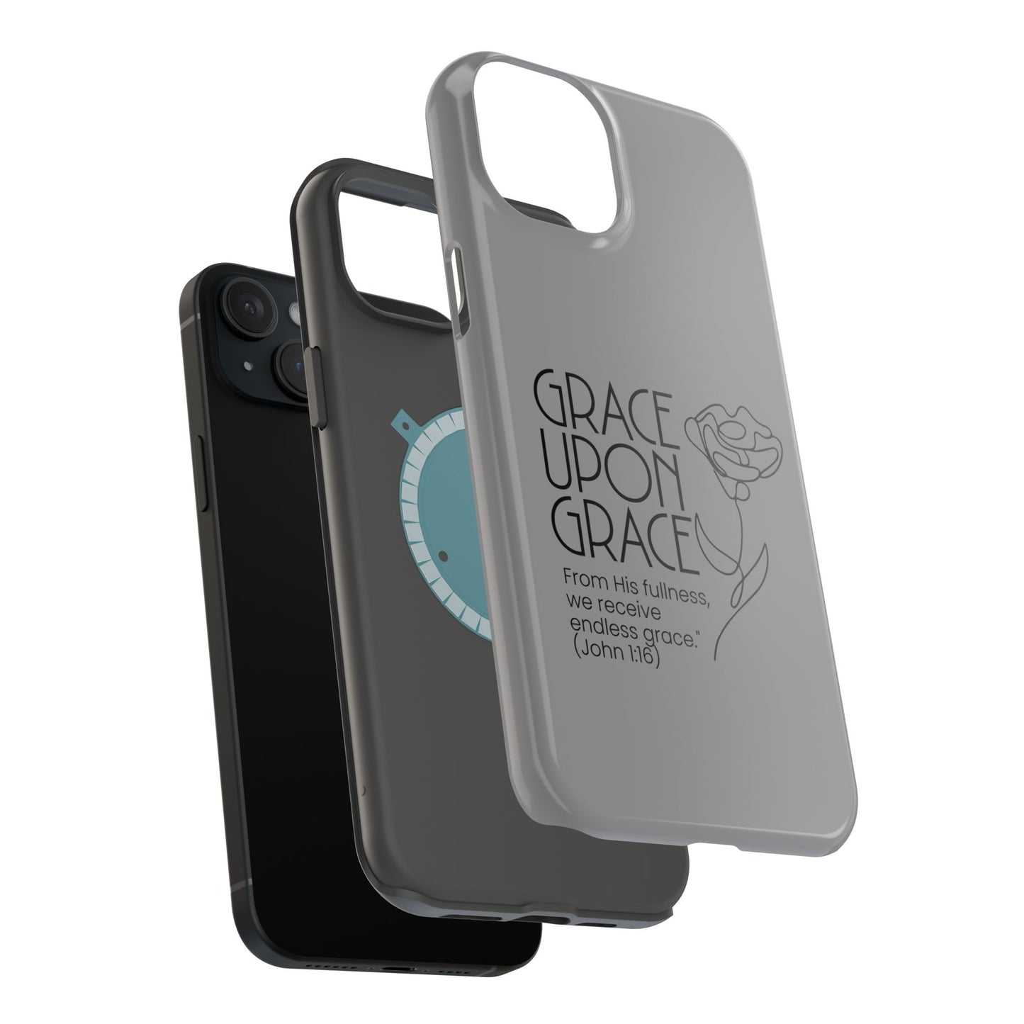 Inspirational Magnetic Phone Case - 'Grace Upon Grace' Design