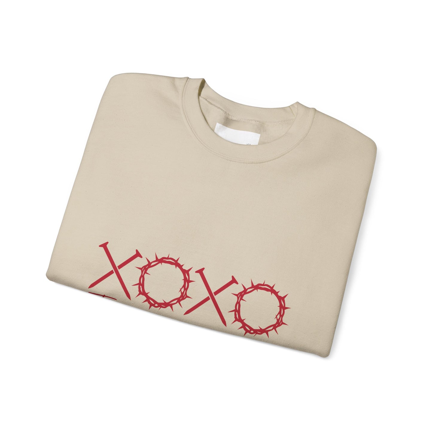 XOXO Love Letters Crewneck Sweatshirt, Unisex Valentines Gift, Cozy Sweatshirt, Perfect for Couples, Romantic Apparel, Casual Wear