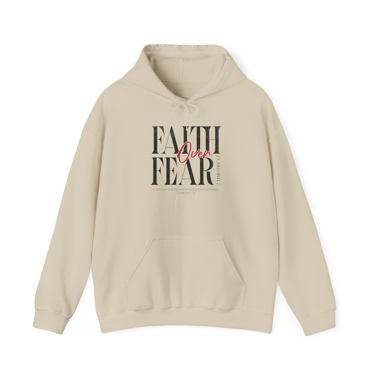 Faith Over Fear Hoodie | Inspirational Sweatshirt for Comfort and Courage, Perfect for Everyday Wear, Gift for Friends, Motivational