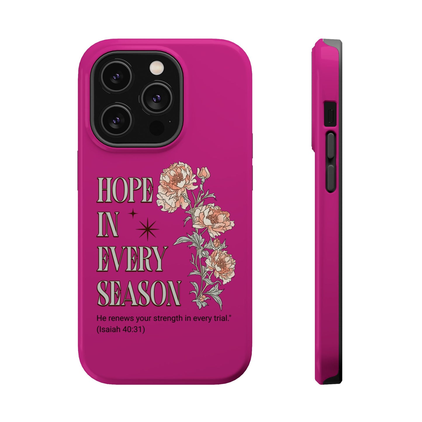 Inspirational Floral Magnetic Tough Case - "Hope in Every Season"