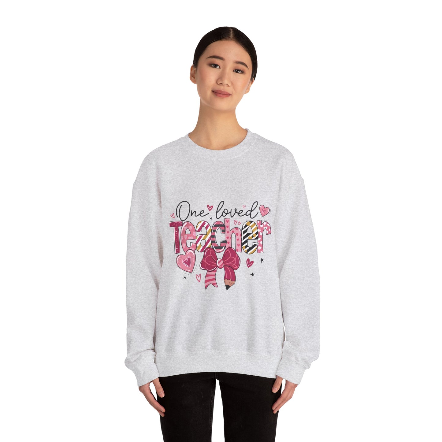 One Loved Teacher Sweatshirt, Gift for Teacher, Educational Apparel, Teacher Appreciation, Classroom Style, Unisex Crewneck