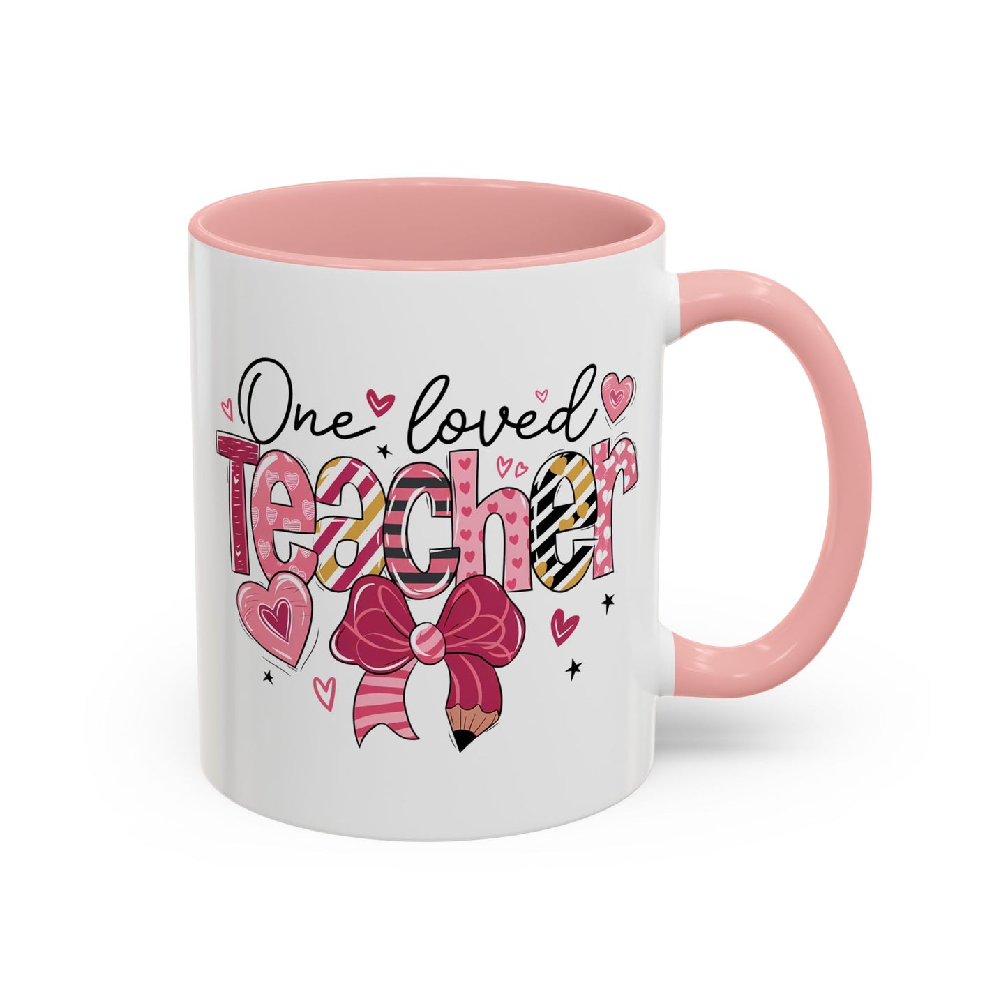 Cute Teacher Coffee Mug - One Loved Teacher Gift, Teacher Appreciation, Back to School, Inspirational Mug, Classroom Decor