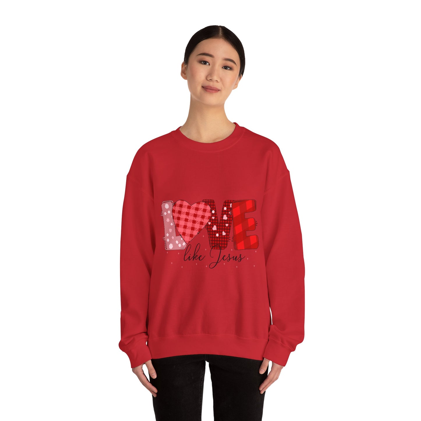 Love Like Jesus Sweatshirt | Cozy Crewneck for Faith & Love | Perfect for Easter, Valentine's Day, Christian Gifts, Casual Wear, Bible Study