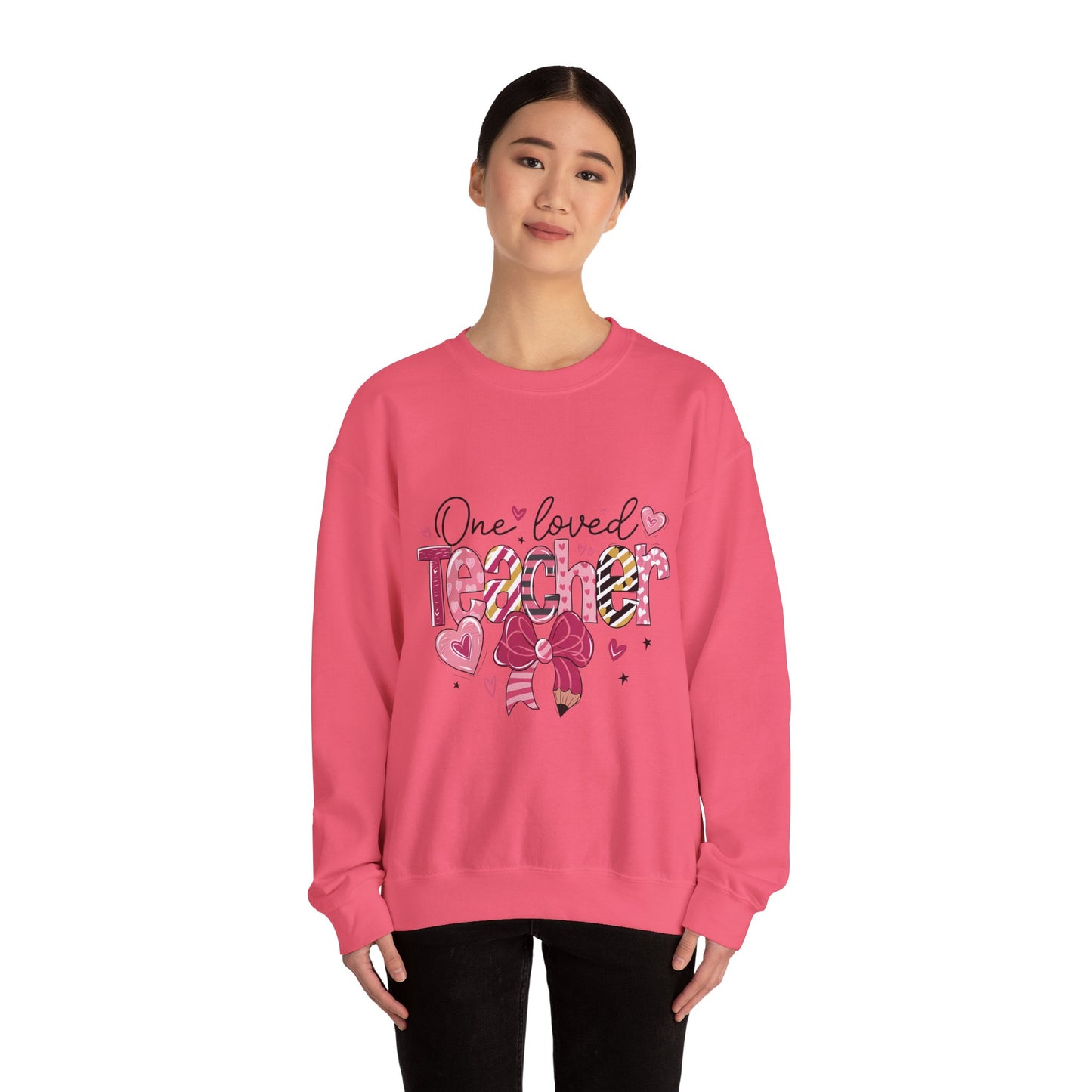 One Loved Teacher Sweatshirt, Gift for Teacher, Educational Apparel, Teacher Appreciation, Classroom Style, Unisex Crewneck