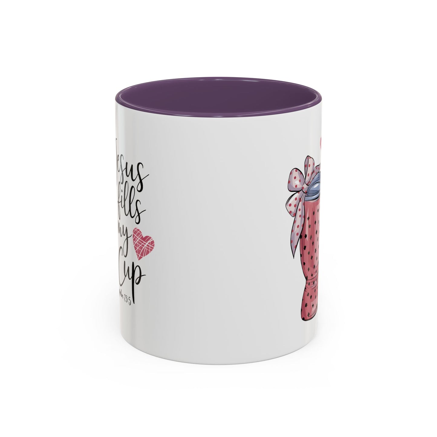 Inspirational Coffee Mug, Stylish Pink Polka Dot Design, Perfect for Christian Gifts, Motivational Drinkware, Home & Office Decor