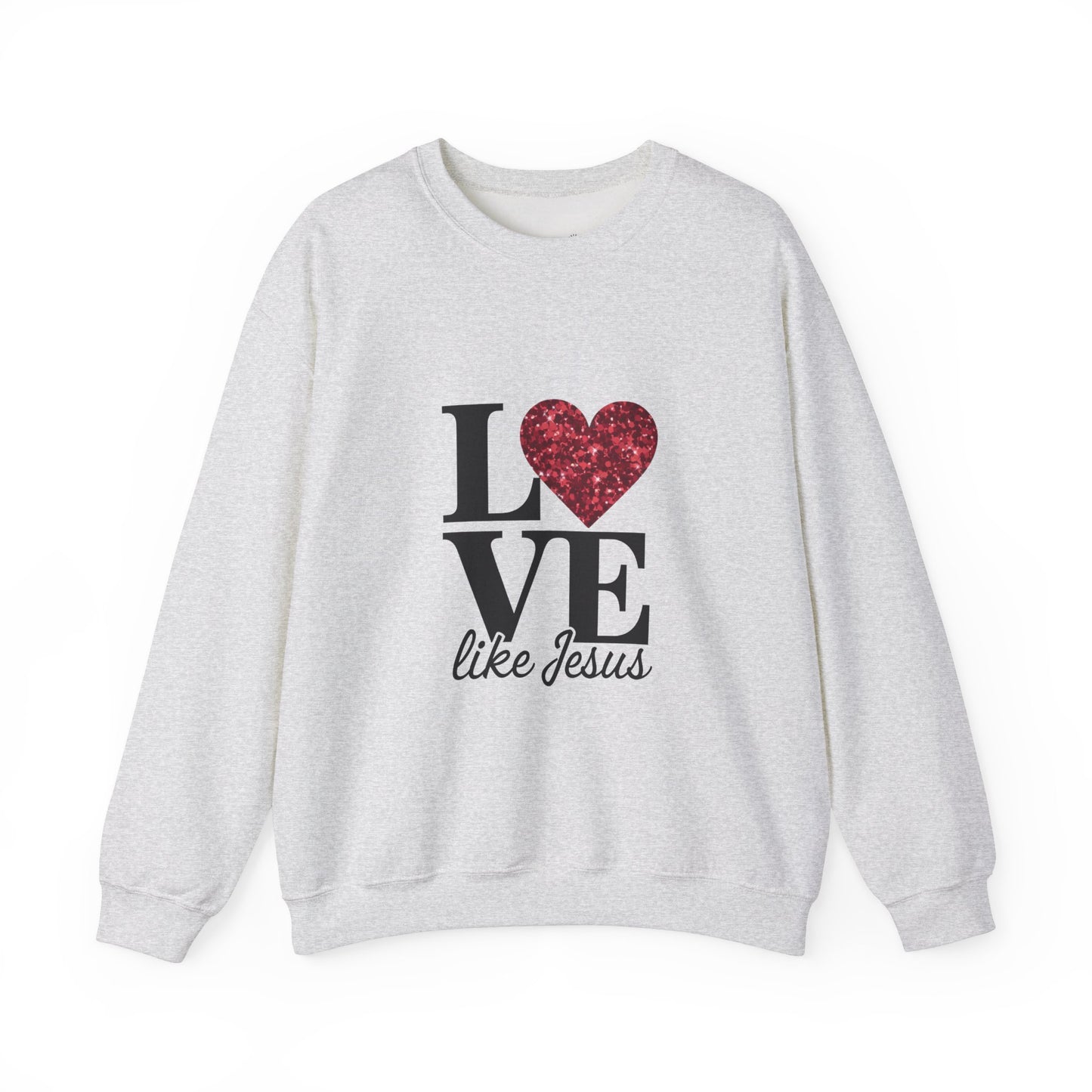 Love Like Jesus Crewneck Sweatshirt, Cozy Christian Apparel, Faith-Based Gift, Religious Fashion, Unisex Sweatshirt